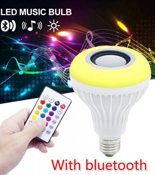 LED RGB Bulb with Integrated Bluetooth Speaker & Remote